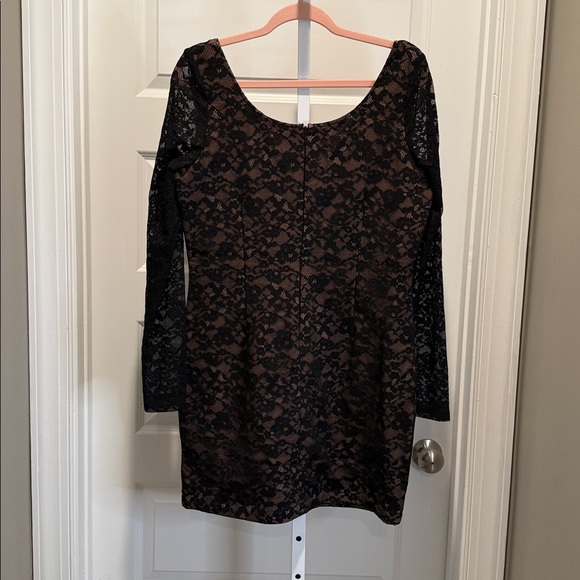 French Connection Black‎ Lace Bodycon Dress Size XL NWT Whimsigoth - Picture 7 of 10